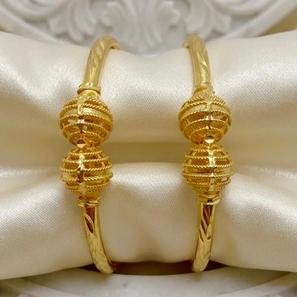 Gold_Micro_Plated_Double_Bead_Traditional_Bangle_Set_Of_2