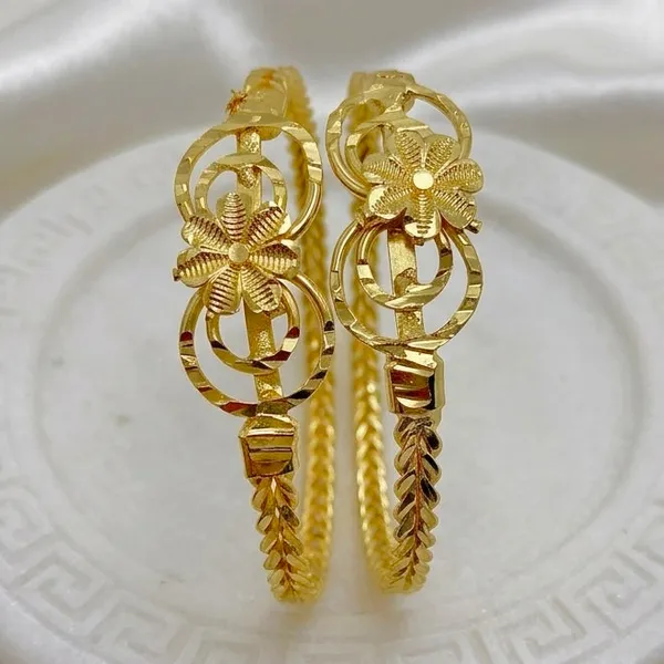 Gold_Micro_Plated_Floral_Dubai_Bangle_Set_Of_4_For_Women