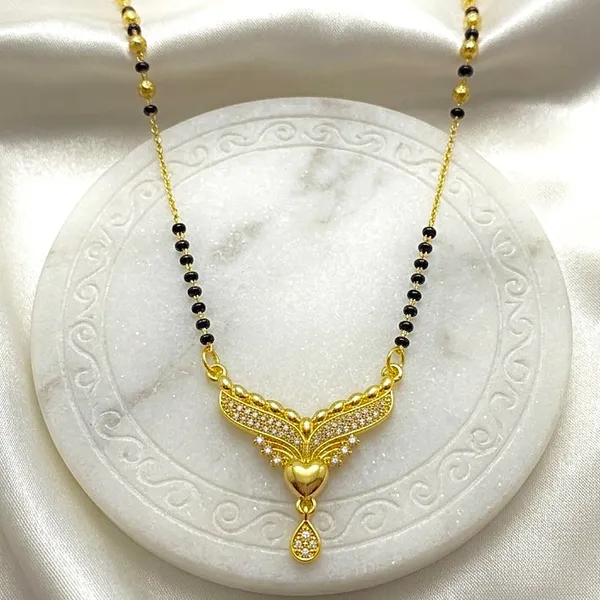 Gold_Stainless_Steel_Ad_Winged_Heart_Mangalsutra_Pendant_For_Women