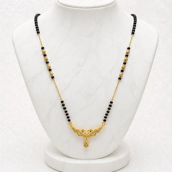 Black_18K_Gold_Plated_Ad_Stone_Peacock_Mangalsutra_Pendant