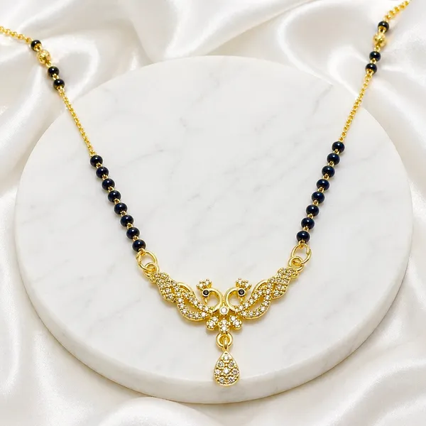 Black_18K_Gold_Plated_Ad_Stone_Peacock_Mangalsutra_Pendant
