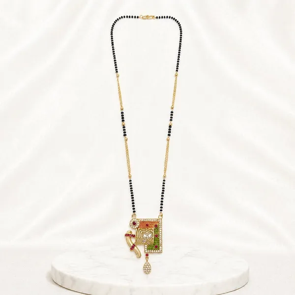 Gold_18K_Plated_Meenakari_Ad_Stone_Heart_Motif_Mangalsutra_Pendant