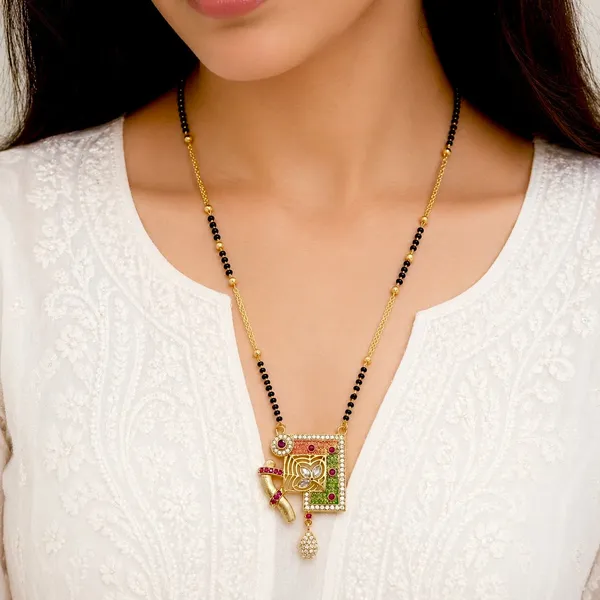 Gold_18K_Plated_Meenakari_Ad_Ruby_Mangalsutra_Pendant_For_Women