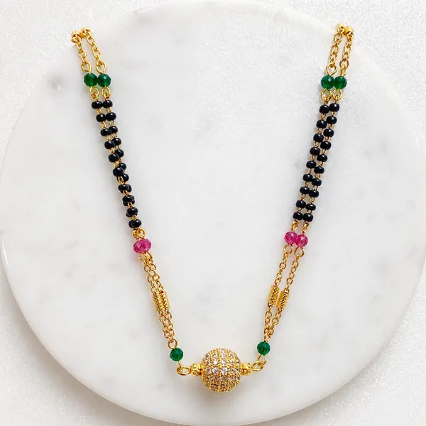 Gold_18K_Plated_Ad_Ruby_Black_Beaded_Chain_Mangalsutra_For_Women