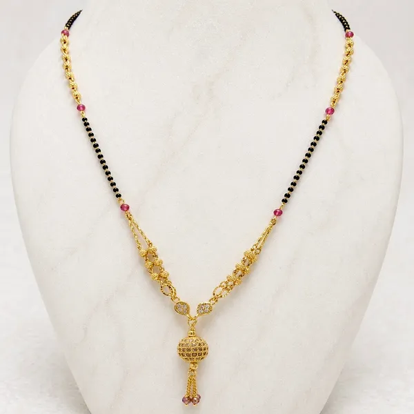 Gold_Stainless_Steel_Ad_Ruby_Spherical_Mangalsutra_Pendant_For_Women
