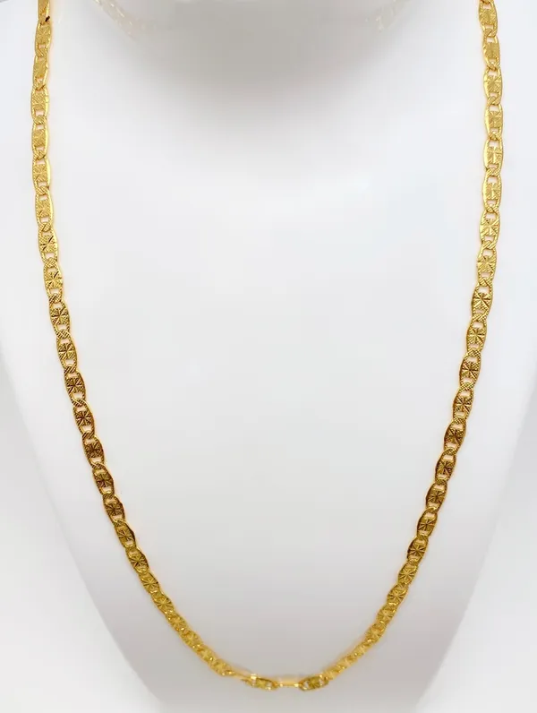 Gold_Micro_Plated_Textured_Oval_Link_Neck_Chain_For_Women