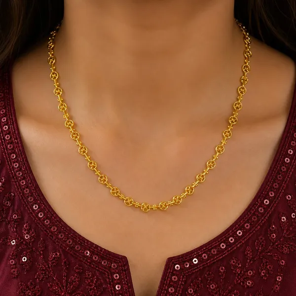 Gold_Micro_Plated_Circular_Motif_Neck_Chain_For_Women