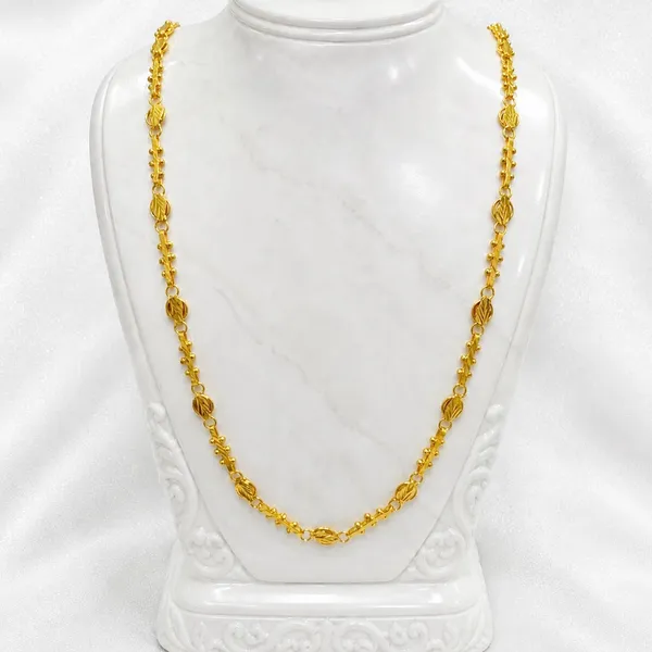 Gold_Micro_Plated_Copper_Bead_Bar_Link_Neck_Chain_For_Women