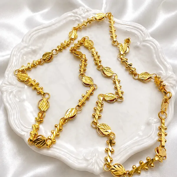 Gold_Micro_Plated_Copper_Bead_Bar_Link_Neck_Chain_For_Women