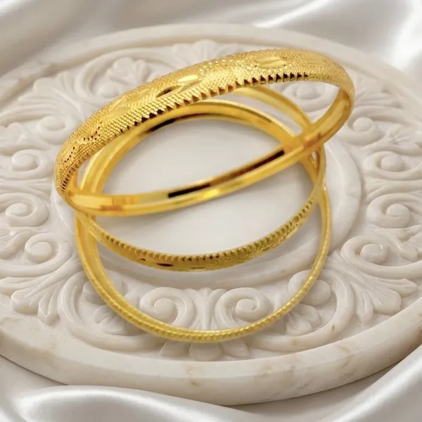 Gold_Micro_Plated_Copper_Traditional_Handcrafted_Bangle_Set_Of_2