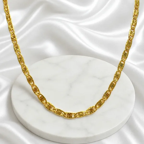 Gold_Micro_Plated_Copper_Textured_Oval_Link_Neck_Chain_For_Women