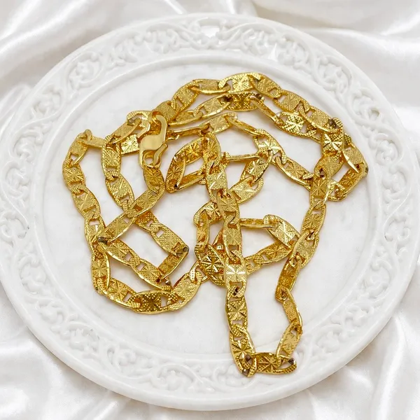 Gold_Micro_Plated_Copper_Textured_Oval_Link_Neck_Chain_For_Women
