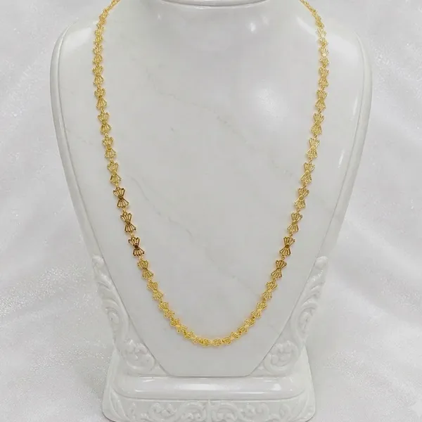 Gold_Micro_Plated_Copper_Fan_Link_Neck_Chain_For_Women