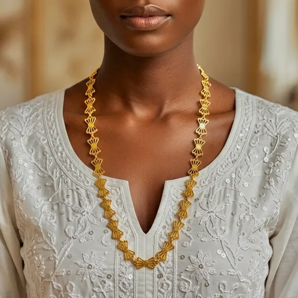 Gold_Micro_Plated_Copper_Fan_Link_Neck_Chain_For_Women