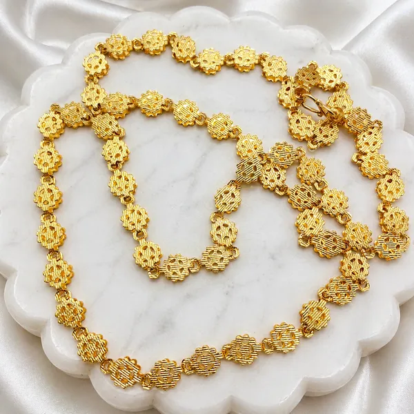 Gold_Micro_Plated_Floral_Link_Neck_Chain_For_Women
