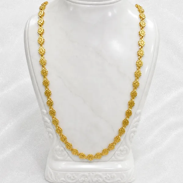 Gold_Micro_Plated_Floral_Link_Neck_Chain_For_Women