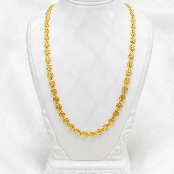 Gold_Micro_Plated_Copper_Heart_Link_Neck_Chain_For_Women