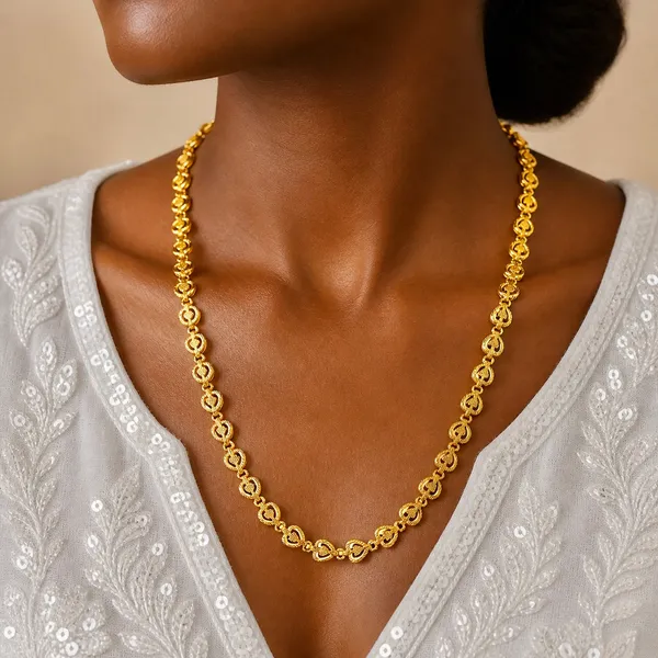Gold_Micro_Plated_Copper_Heart_Link_Neck_Chain_For_Women
