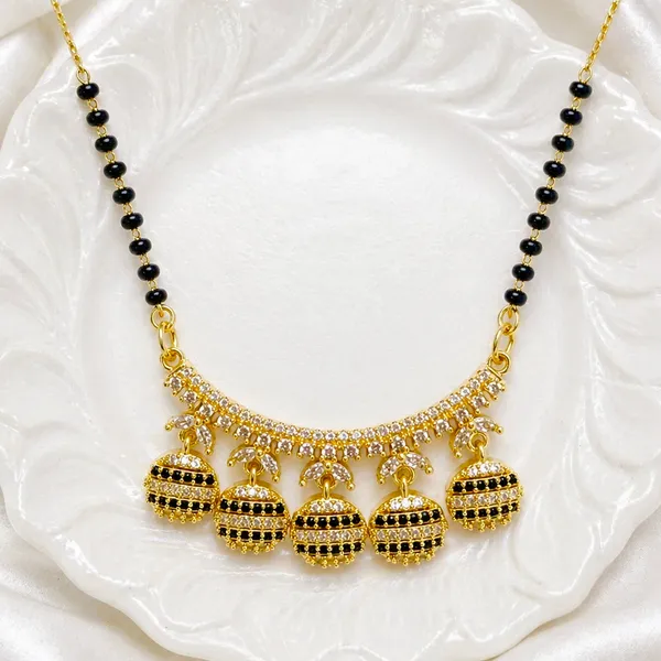 Gold_Stainless_Steel_Ad_Jhumka_Style_Mangalsutra_Pendant_For_Women