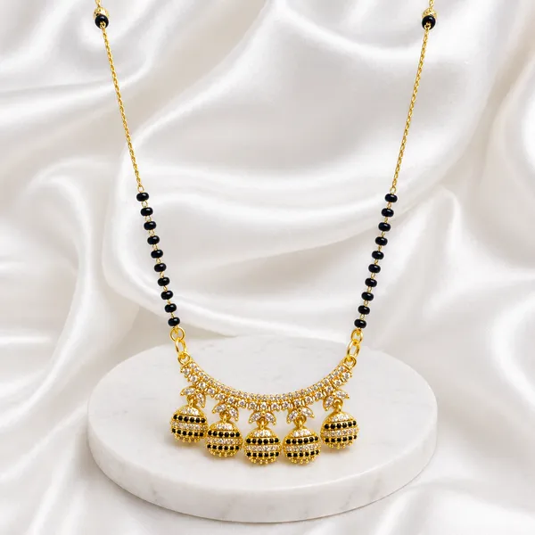 Gold_Stainless_Steel_Ad_Jhumka_Style_Mangalsutra_Pendant_For_Women