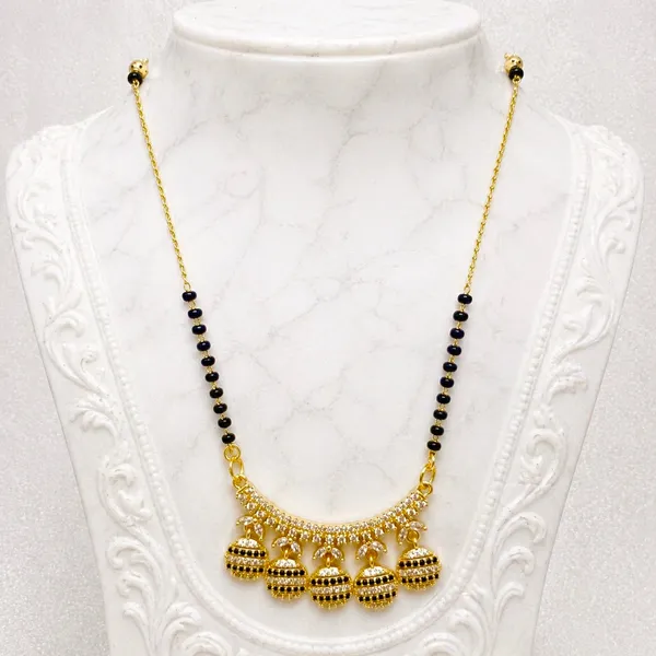 Gold_Stainless_Steel_Ad_Jhumka_Style_Mangalsutra_Pendant_For_Women