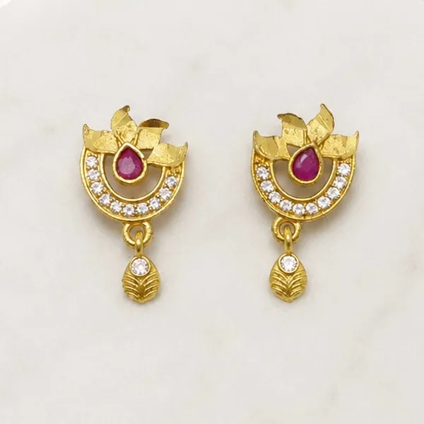 Gold_Micro_Plated_Ad_Ruby_Statement_Pendant_Necklace_Set