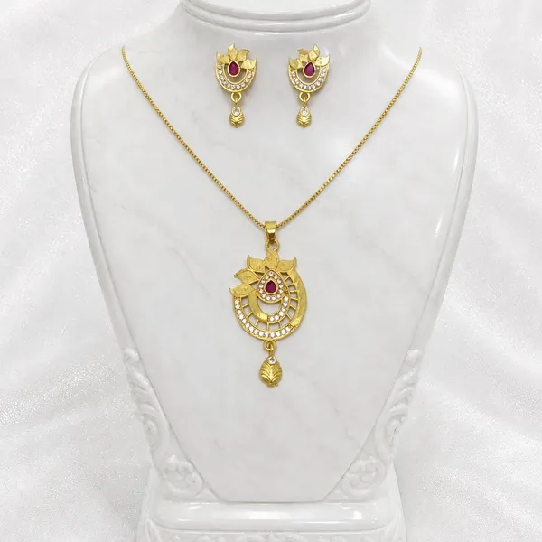Gold_Micro_Plated_Ad_Ruby_Statement_Pendant_Necklace_Set
