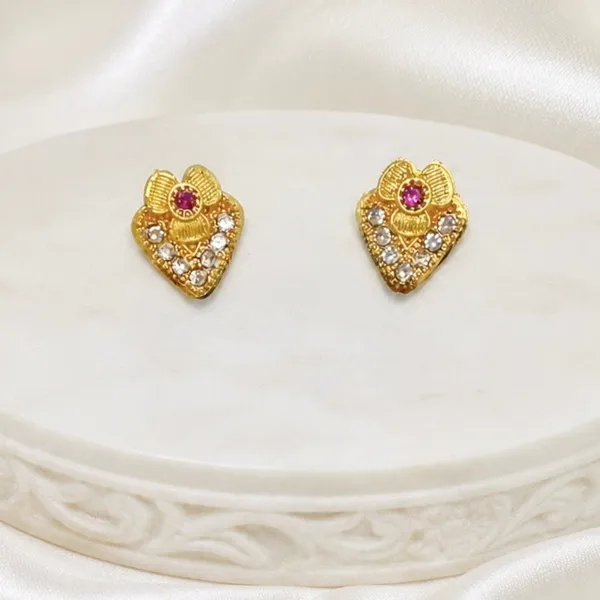 Gold_Micro_Plated_Ad_Ruby_Floral_Pendant_Necklace_Set_For_Women