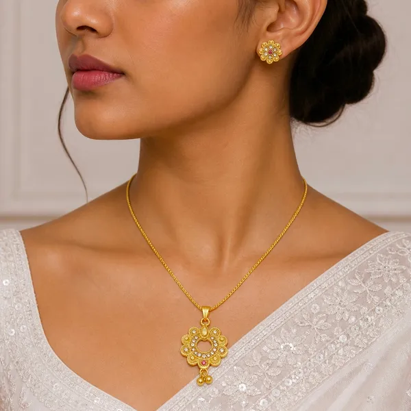 Gold_Micro-Plated_Ad_Ruby_Bloom_Halo_Floral_Pendant_Necklace_Set