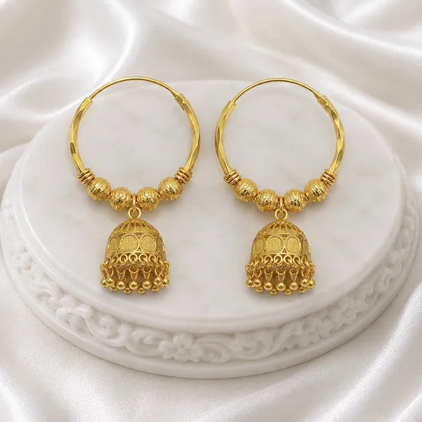 Gold_Micro_Plated_Hoop_Jhumka_Ghungroo_Temple_Earrings