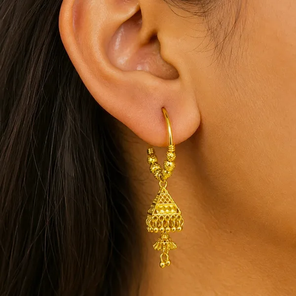 Gold_Plated_Beaded_Hoop_Triangular_Jhumka_Earrings_For_Women