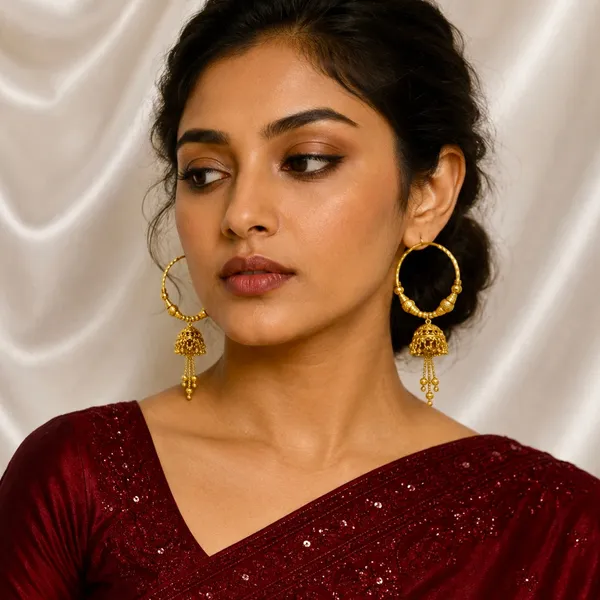 Gold_Micro_Plated_Handcrafted_Hoop_Jhumka_Earrings_For_Women