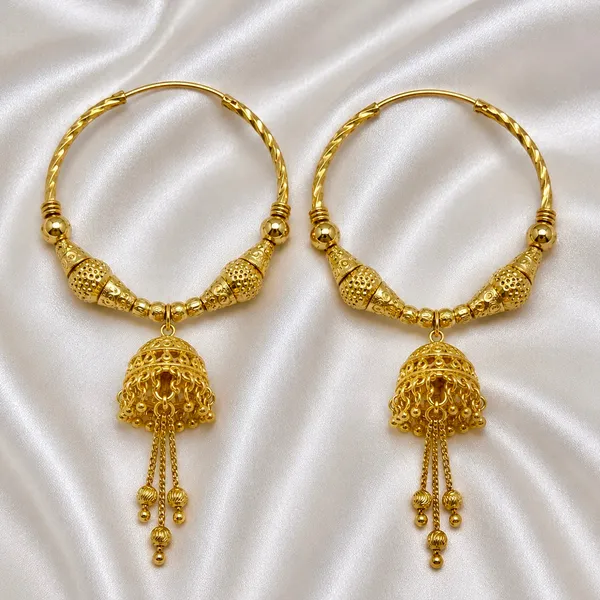 Gold_Micro_Plated_Handcrafted_Hoop_Jhumka_Earrings_For_Women