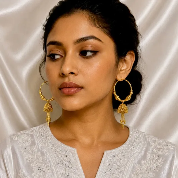 Gold_Micro_Plated_Handcrafted_Hoop_Jhumka_Earrings_For_Women