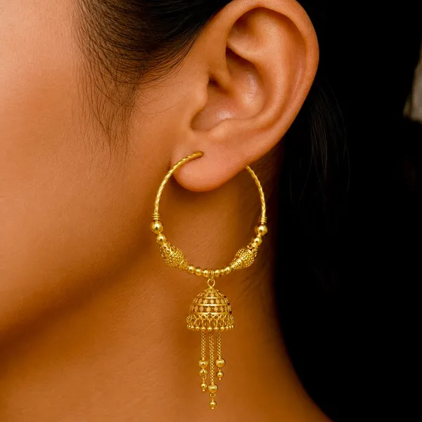Gold_Micro_Plated_Handcrafted_Hoop_Jhumka_Earrings_For_Women
