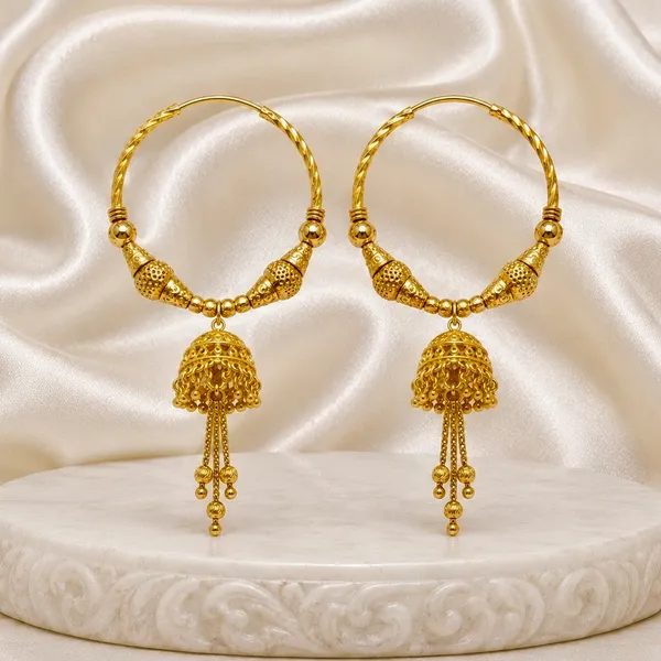 Gold_Micro_Plated_Handcrafted_Hoop_Jhumka_Earrings_For_Women