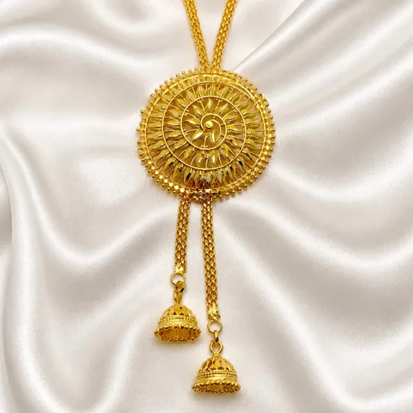 Gold_Micro_Plated_Copper_Temple_Medallion_Tie_Chain_Necklace_Set