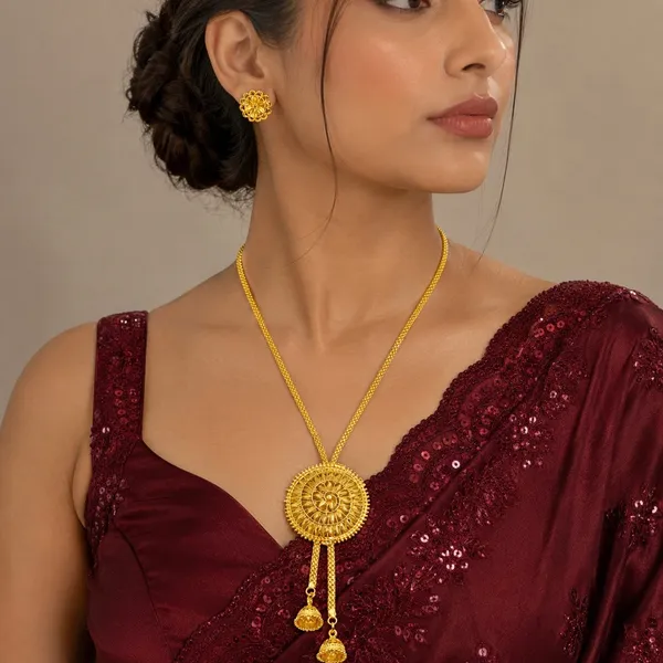 Gold_Micro_Plated_Copper_Temple_Medallion_Tie_Chain_Necklace_Set