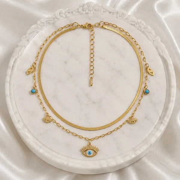 Blue_18K_Gold_Plated_Evil_Eye_Layered_Snake_Chain_Necklace_For_Women