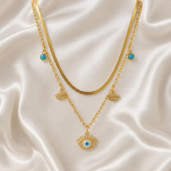 Blue_18K_Gold_Plated_Evil_Eye_Layered_Snake_Chain_Necklace_For_Women
