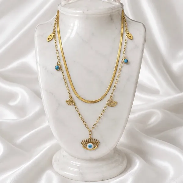 Blue_18K_Gold_Plated_Evil_Eye_Layered_Snake_Chain_Necklace_For_Women