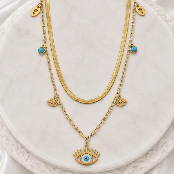 Blue_18K_Gold_Plated_Evil_Eye_Layered_Snake_Chain_Necklace_For_Women