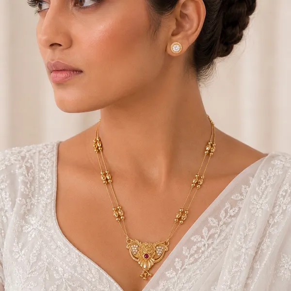 Gold_Micro-Plated_Copper_Ad_Crystal_Floral_Pendant_Necklace_Set_For_Women