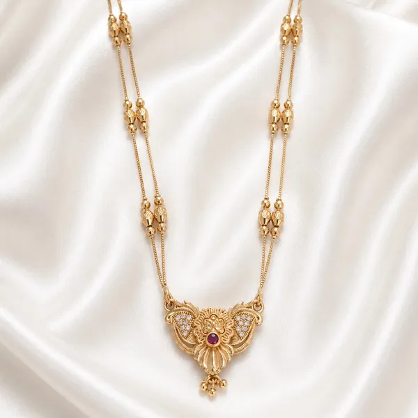 Gold_Micro-Plated_Copper_Ad_Crystal_Floral_Pendant_Necklace_Set_For_Women