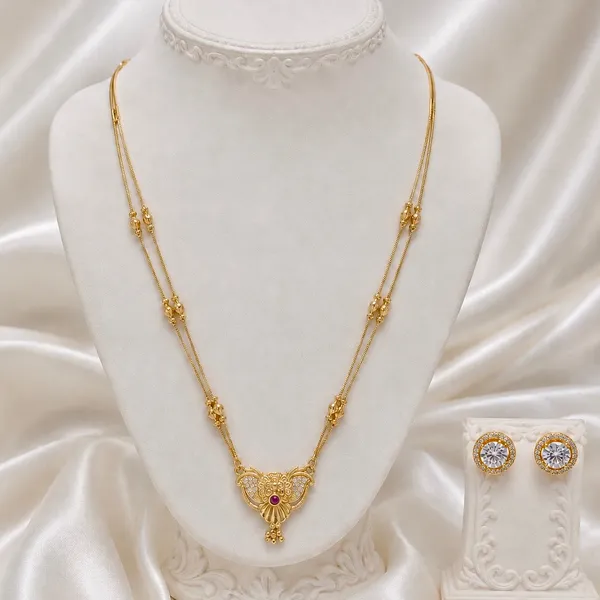 Gold_Micro-Plated_Copper_Ad_Crystal_Floral_Pendant_Necklace_Set_For_Women
