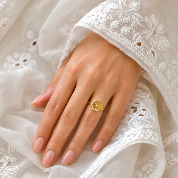 Gold_Micro_Plated_Copper_Ad_Floral_Open_Circle_Ring_For_Women