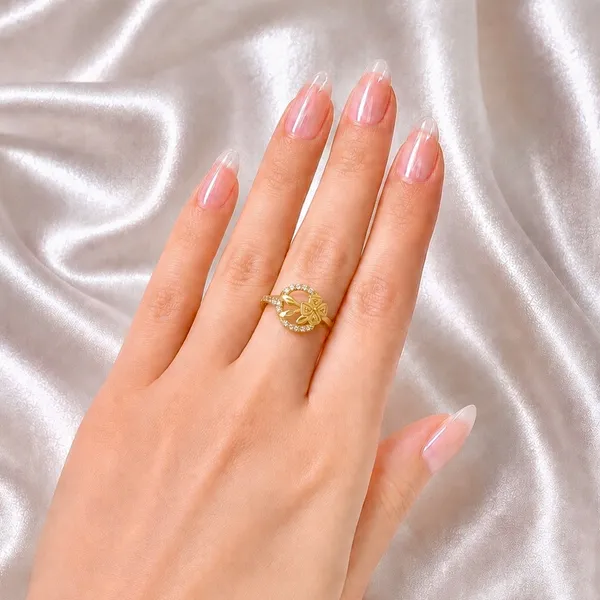 Gold_Micro_Plated_Copper_Ad_Floral_Open_Circle_Ring_For_Women