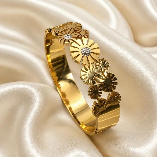 Gold_18K_Plated_Stainless_Steel_Floral_Motif_Crystal_Cuff_Bracelet