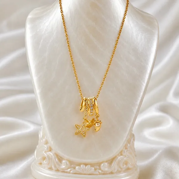 18K_Gold_Plated_Stainless_Steel_Ad_Stone_Pendant_Necklace_For_Women