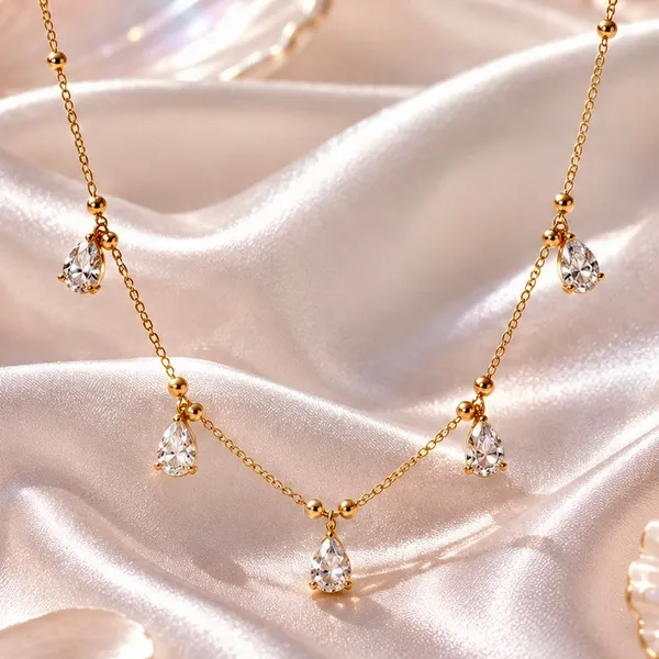 Gold_Micro-Plated_Copper_Cz_Ad_Stone_Teardrop_Drop_Necklace_Chain